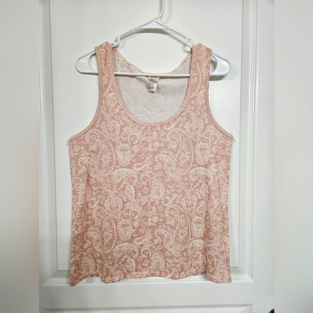 Lucky brand medium pink paisley floral print sleeveless tank top soft sleep